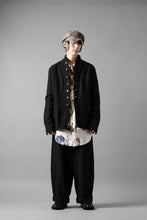 画像をギャラリービューアに読み込む, Aleksandr Manamis exclusive 19IEME Stand Collar Jacket / Mesh Linen (BLACK)