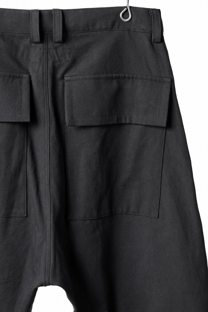 画像をギャラリービューアに読み込む, A.F ARTEFACT ZIP FOLDING TUCK SHORTS / COTTON-LINEN TWILL (BLACK)