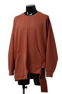 画像をギャラリービューアに読み込む, A.F ARTEFACT ASYMMETRY LOOP HEM TOP / COPE KNIT JERSEY (ORANGE)