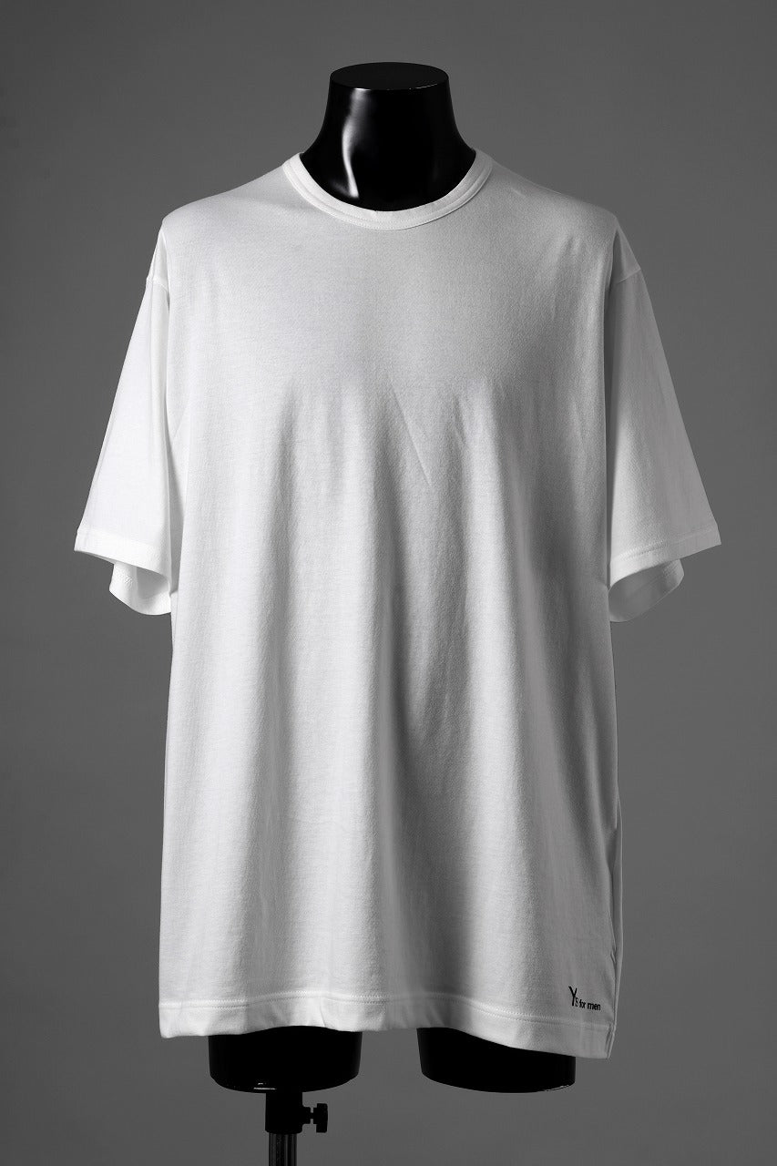 画像をギャラリービューアに読み込む, Y's for men LOGO PRINT SHORT SLEEVE T-SHIRTS / 30/1 COMA COTTON (WHITE)