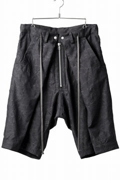 画像をギャラリービューアに読み込む, A.F ARTEFACT ZIP FOLDING TUCK SHORTS / PAISLEY JACQUARD (BLACK)