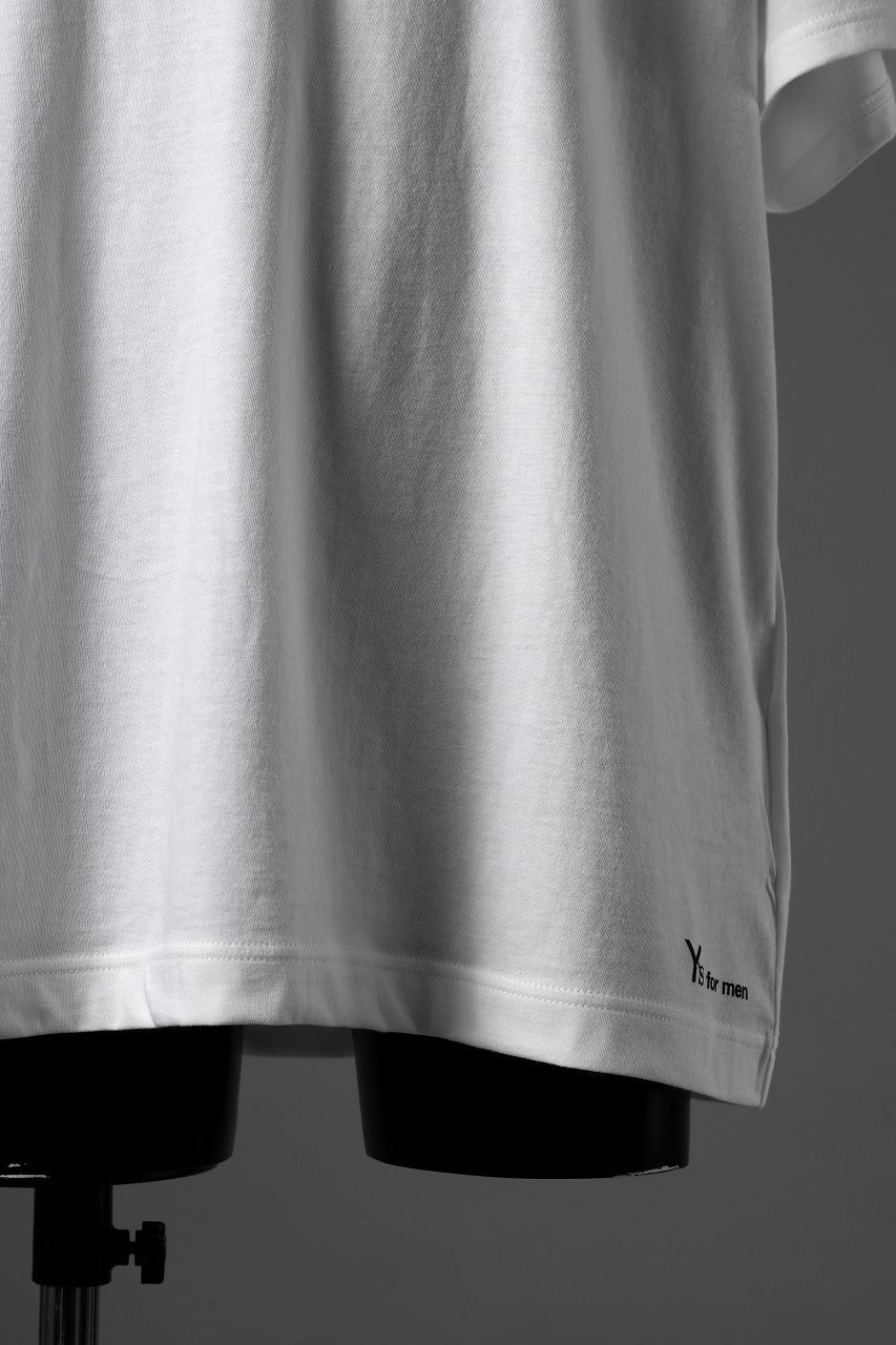画像をギャラリービューアに読み込む, Y's for men LOGO PRINT SHORT SLEEVE T-SHIRTS / 30/1 COMA COTTON (WHITE)