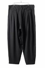 画像をギャラリービューアに読み込む, Y's for men 12 TACK WAIST PANTS / WRINKLE WOOL GABARDINE (BLACK)