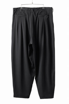画像をギャラリービューアに読み込む, Y's for men 12 TACK WAIST PANTS / WRINKLE WOOL GABARDINE (BLACK)