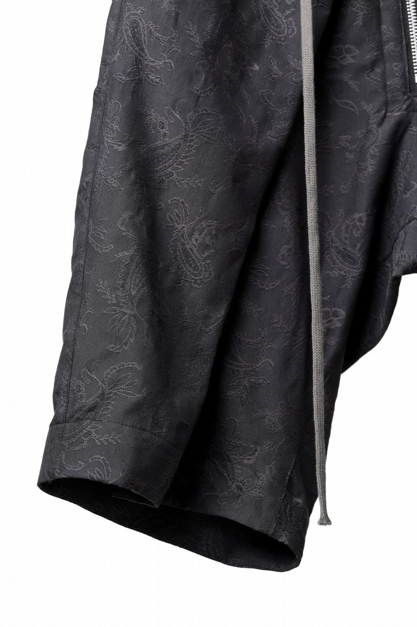 画像をギャラリービューアに読み込む, A.F ARTEFACT ZIP FOLDING TUCK SHORTS / PAISLEY JACQUARD (BLACK)