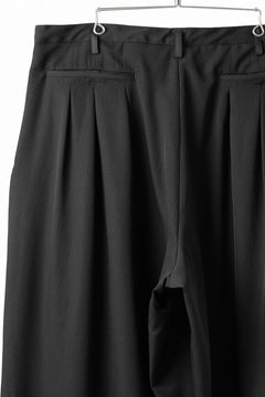 画像をギャラリービューアに読み込む, Y's for men 12 TACK WAIST PANTS / WRINKLE WOOL GABARDINE (BLACK)