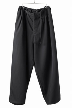 画像をギャラリービューアに読み込む, Y's for men 12 TACK WAIST PANTS / WRINKLE WOOL GABARDINE (BLACK)