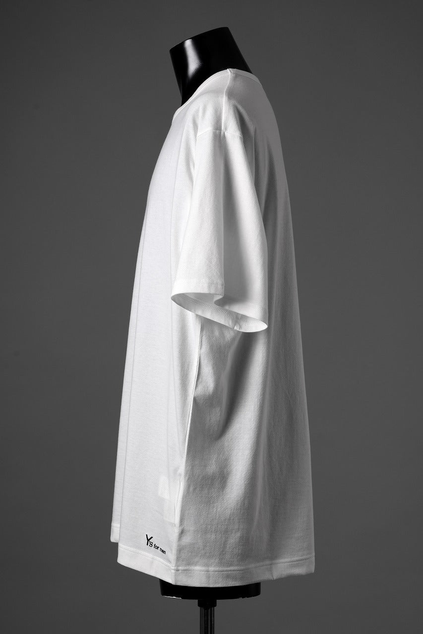 画像をギャラリービューアに読み込む, Y's for men LOGO PRINT SHORT SLEEVE T-SHIRTS / 30/1 COMA COTTON (WHITE)