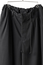 画像をギャラリービューアに読み込む, Y's for men 12 TACK WAIST PANTS / WRINKLE WOOL GABARDINE (BLACK)
