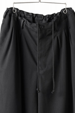 画像をギャラリービューアに読み込む, Y's for men 12 TACK WAIST PANTS / WRINKLE WOOL GABARDINE (BLACK)