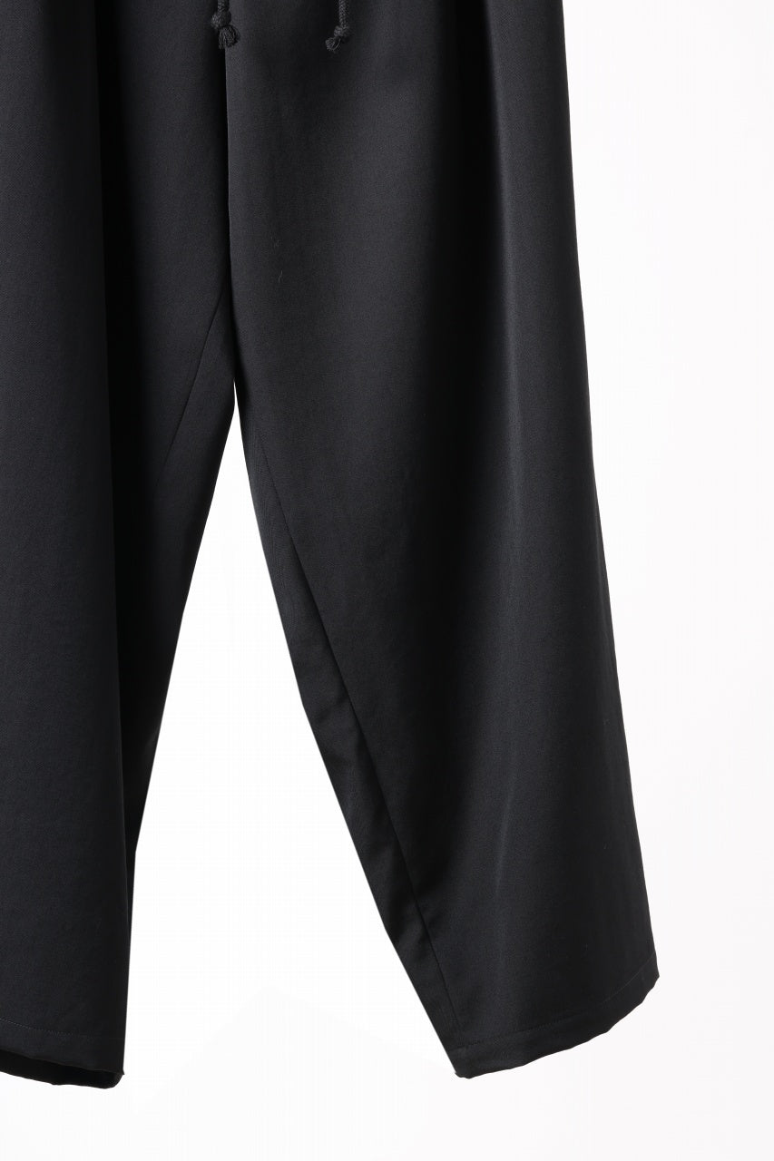 画像をギャラリービューアに読み込む, Y's for men 12 TACK WAIST PANTS / WRINKLE WOOL GABARDINE (BLACK)