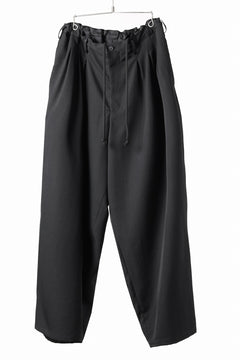 画像をギャラリービューアに読み込む, Y's for men 12 TACK WAIST PANTS / WRINKLE WOOL GABARDINE (BLACK)