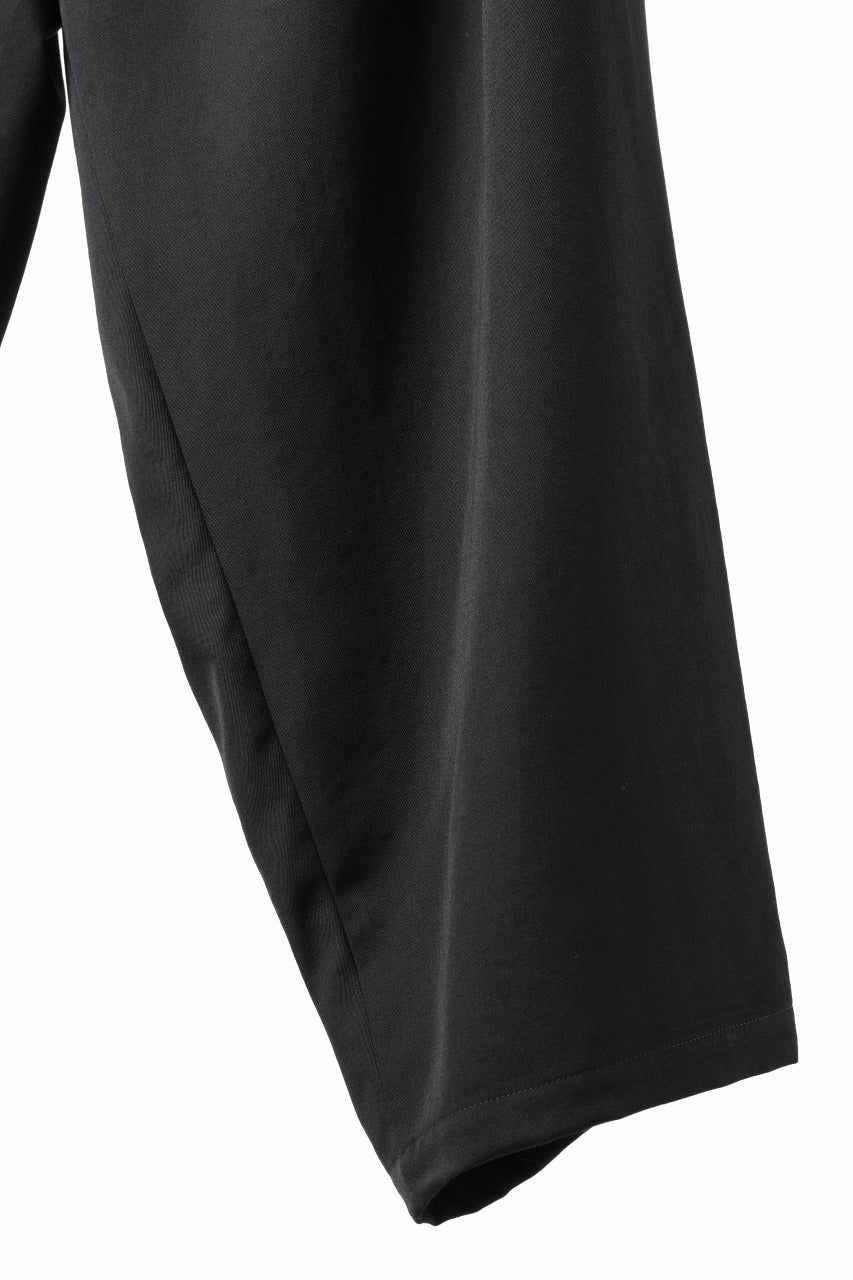 画像をギャラリービューアに読み込む, Y's for men 12 TACK WAIST PANTS / WRINKLE WOOL GABARDINE (BLACK)