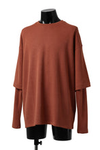 画像をギャラリービューアに読み込む, A.F ARTEFACT LAYERED SLEEVE TOP / COPE KNIT JERSEY (ORANGE)