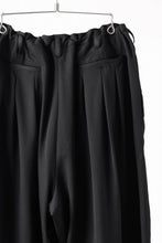 画像をギャラリービューアに読み込む, Y's for men 12 TACK WAIST PANTS / WRINKLE WOOL GABARDINE (BLACK)