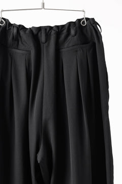 画像をギャラリービューアに読み込む, Y's for men 12 TACK WAIST PANTS / WRINKLE WOOL GABARDINE (BLACK)
