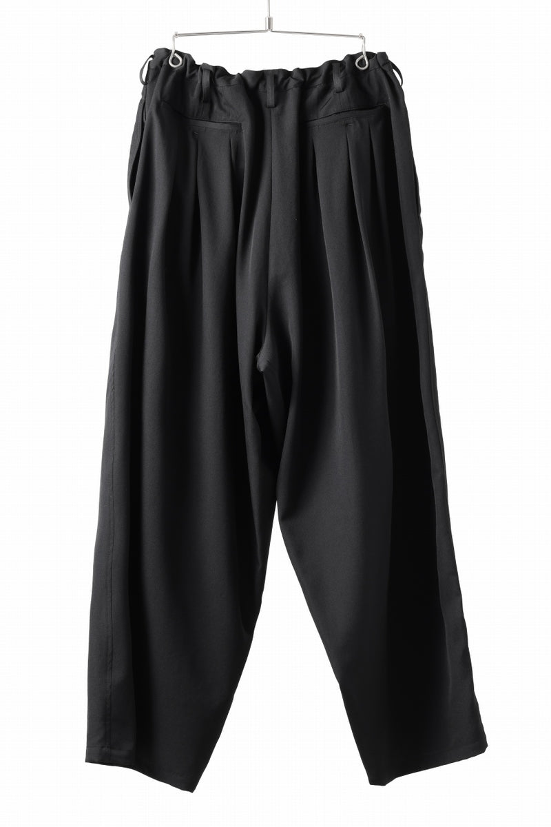 Y's for men 12 TACK WAIST PANTS / WRINKLE WOOL GABARDINE