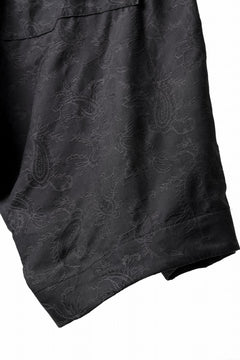 画像をギャラリービューアに読み込む, A.F ARTEFACT ZIP FOLDING TUCK SHORTS / PAISLEY JACQUARD (BLACK)