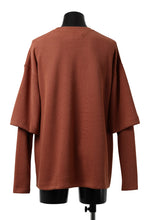 画像をギャラリービューアに読み込む, A.F ARTEFACT LAYERED SLEEVE TOP / COPE KNIT JERSEY (ORANGE)