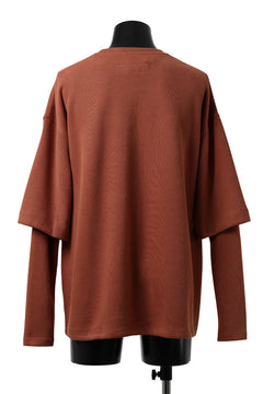 画像をギャラリービューアに読み込む, A.F ARTEFACT LAYERED SLEEVE TOP / COPE KNIT JERSEY (ORANGE)