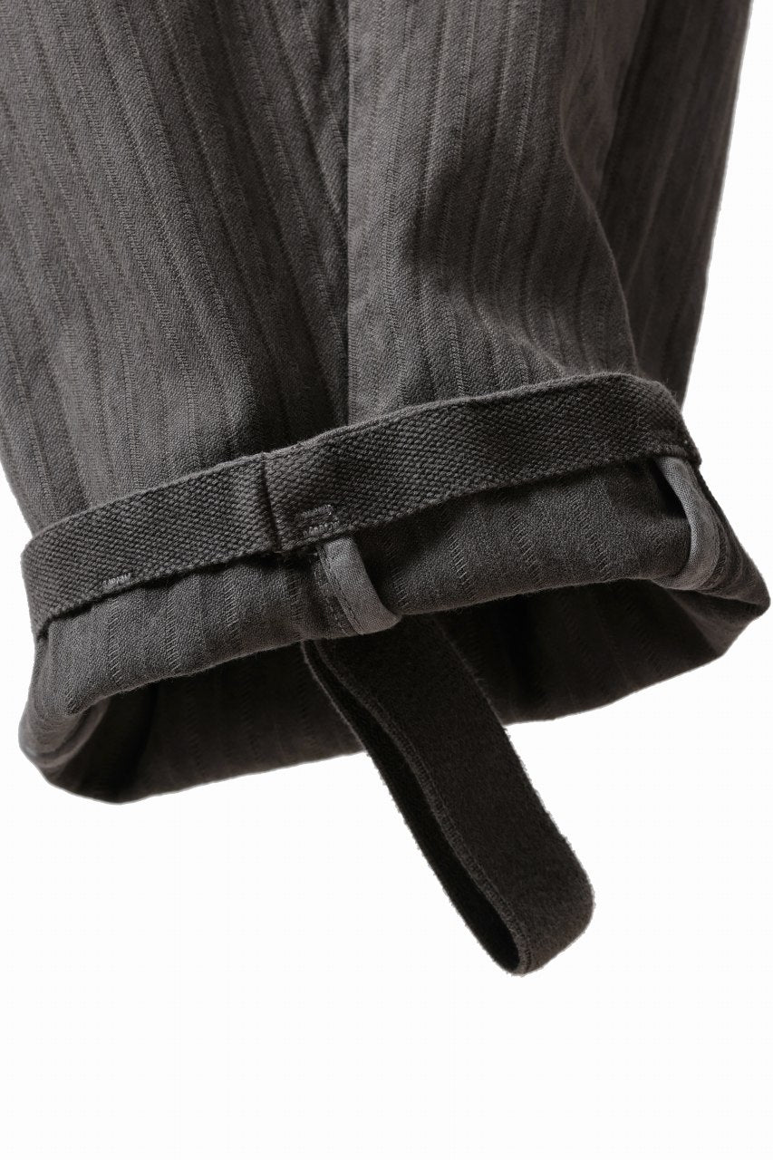 BORIS BIDJAN SABERI DROP CLOTCH WIDE TAPERED PANTS / NATURAL OBJECT DYED "P2.1-F1603D" (CARBON GREY)