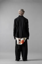 画像をギャラリービューアに読み込む, Aleksandr Manamis Wide Tapered Ankle Pant / Mesh Linen (BLACK)