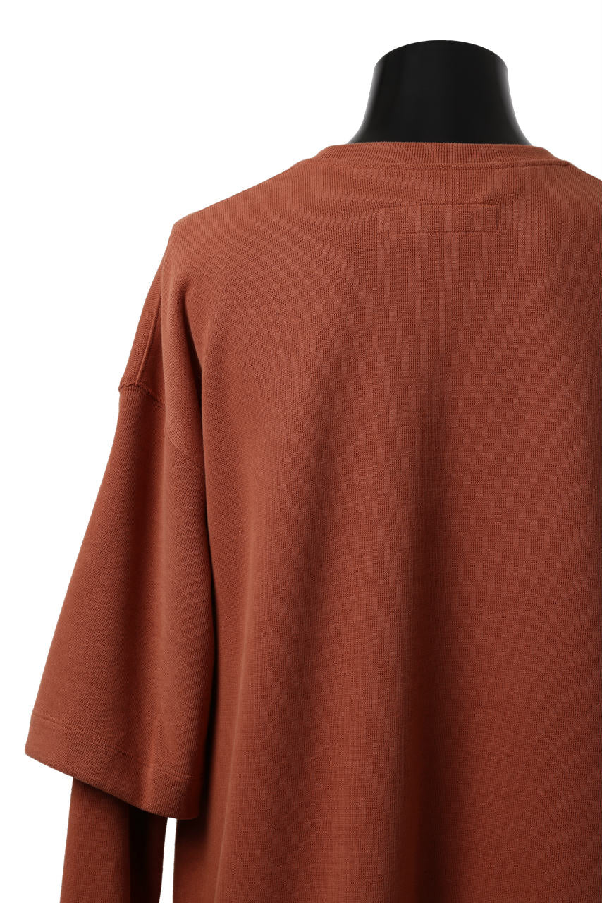 画像をギャラリービューアに読み込む, A.F ARTEFACT LAYERED SLEEVE TOP / COPE KNIT JERSEY (ORANGE)