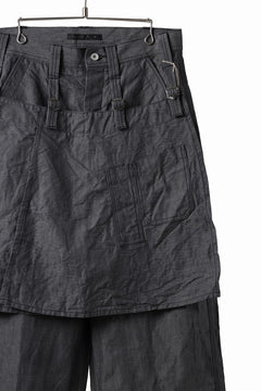 画像をギャラリービューアに読み込む, KLASICA "ROCKWELL" LOW CLOTCH APRON WORKER PANTS / 9.7oz COTTON x LINEN CHAMBRAY (GRAY DENIM)