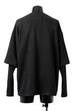 画像をギャラリービューアに読み込む, A.F ARTEFACT LAYERED SLEEVE TOP / COPE KNIT JERSEY (BLACK)