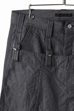 画像をギャラリービューアに読み込む, KLASICA "ROCKWELL" LOW CLOTCH APRON WORKER PANTS / 9.7oz COTTON x LINEN CHAMBRAY (GRAY DENIM)