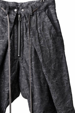 画像をギャラリービューアに読み込む, A.F ARTEFACT ZIP FOLDING TUCK SHORTS / PAISLEY JACQUARD (D.GREY)