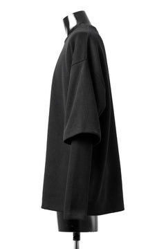 画像をギャラリービューアに読み込む, A.F ARTEFACT LAYERED SLEEVE TOP / COPE KNIT JERSEY (BLACK)