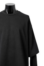 画像をギャラリービューアに読み込む, A.F ARTEFACT LAYERED SLEEVE TOP / COPE KNIT JERSEY (BLACK)
