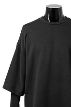 画像をギャラリービューアに読み込む, A.F ARTEFACT LAYERED SLEEVE TOP / COPE KNIT JERSEY (BLACK)
