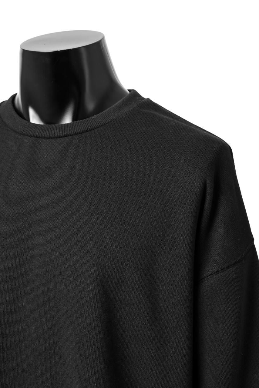 画像をギャラリービューアに読み込む, A.F ARTEFACT LAYERED SLEEVE TOP / COPE KNIT JERSEY (BLACK)