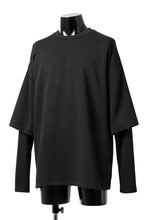 画像をギャラリービューアに読み込む, A.F ARTEFACT LAYERED SLEEVE TOP / COPE KNIT JERSEY (BLACK)