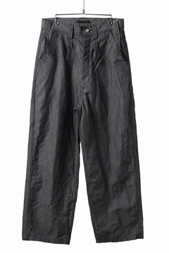 画像をギャラリービューアに読み込む, KLASICA "ROCKWELL" LOW CLOTCH APRON WORKER PANTS / 9.7oz COTTON x LINEN CHAMBRAY (GRAY DENIM)