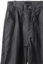 画像をギャラリービューアに読み込む, KLASICA "ROCKWELL" LOW CLOTCH APRON WORKER PANTS / 9.7oz COTTON x LINEN CHAMBRAY (GRAY DENIM)
