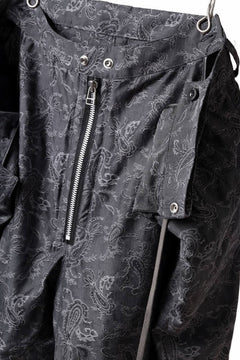 画像をギャラリービューアに読み込む, A.F ARTEFACT ZIP FOLDING TUCK SHORTS / PAISLEY JACQUARD (D.GREY)