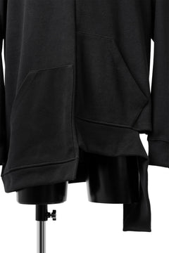 画像をギャラリービューアに読み込む, A.F ARTEFACT ASYMMETRY LOOP HEM TOP / COPE KNIT JERSEY (BLACK)