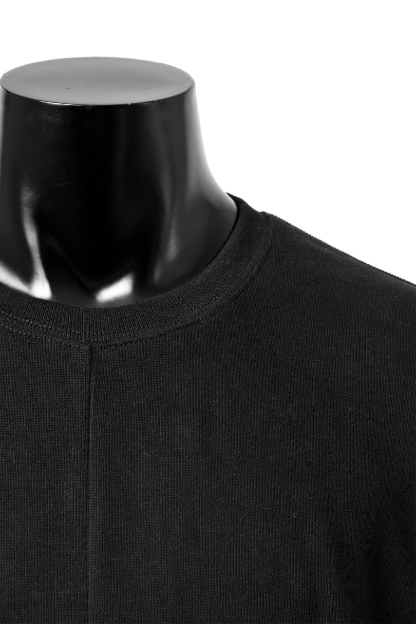 画像をギャラリービューアに読み込む, A.F ARTEFACT ASYMMETRY LOOP HEM TOP / COPE KNIT JERSEY (BLACK)