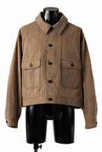 Load image into Gallery viewer, KLASICA VOLT (ND ver.) FRENCH ELECTRICIAN WORK JACKET / NATURAL DYED COTTON x SILK WEATHER (KAKI BROWN)