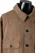 画像をギャラリービューアに読み込む, KLASICA VOLT (ND ver.) FRENCH ELECTRICIAN WORK JACKET / NATURAL DYED COTTON x SILK WEATHER (KAKI BROWN)