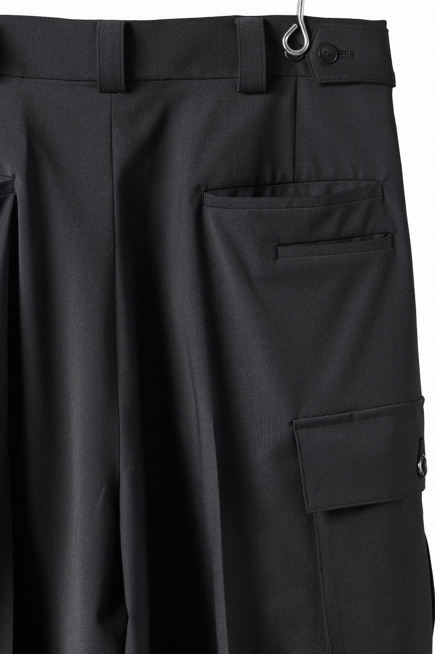 画像をギャラリービューアに読み込む, TARO HORIUCHI / th products Wide Cargo Shorts / 2 way stretch w/p tropical (black)