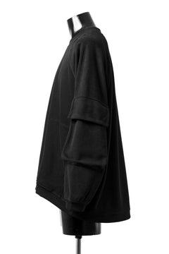 Load image into Gallery viewer, A.F ARTEFACT FLAP POCKET RAGLAN TOP / COPE KNIT JERSEY (BLACK)