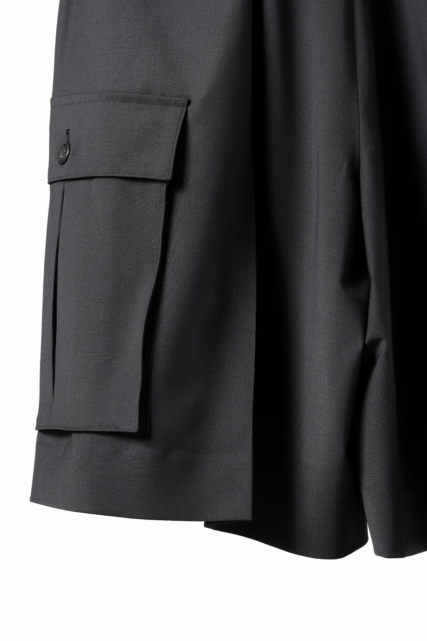 画像をギャラリービューアに読み込む, TARO HORIUCHI / th products Wide Cargo Shorts / 2 way stretch w/p tropical (black)
