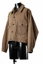 Load image into Gallery viewer, KLASICA VOLT (ND ver.) FRENCH ELECTRICIAN WORK JACKET / NATURAL DYED COTTON x SILK WEATHER (KAKI BROWN)