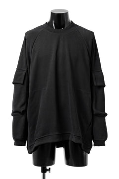 Load image into Gallery viewer, A.F ARTEFACT FLAP POCKET RAGLAN TOP / COPE KNIT JERSEY (BLACK)