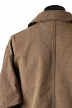 Load image into Gallery viewer, KLASICA VOLT (ND ver.) FRENCH ELECTRICIAN WORK JACKET / NATURAL DYED COTTON x SILK WEATHER (KAKI BROWN)
