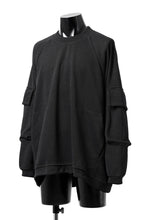 Load image into Gallery viewer, A.F ARTEFACT FLAP POCKET RAGLAN TOP / COPE KNIT JERSEY (BLACK)